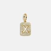 Block Pavé Initial Cluster Charm - X