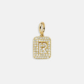 Block Pavé Initial Cluster Charm - R