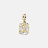 Block Pavé Number Cluster Charm - 1