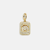Block Pavé Initial Cluster Charm - O