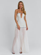 GIANA MAXI DRESS CREAM POLKA DOT