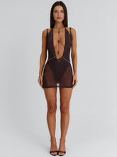 JAHLI TWO PIECE MINI DRESS BROWN
