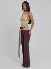 Minna Pant Brown Tan