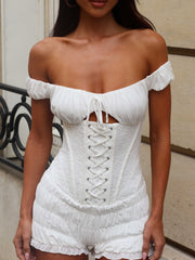 Vanya Playsuit White