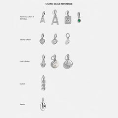 Classic Silver Initial Cluster Charm - G