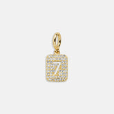 Block Pavé Number Cluster Charm - 7