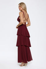 Happy Vibes Maxi Dress Wine