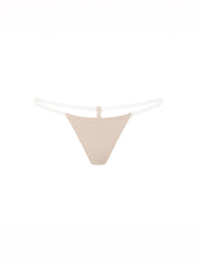 SEAMLESS CLEAR STRAP G-STRING NUDE