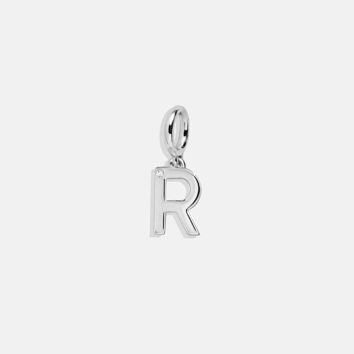 Classic Silver Initial Cluster Charm - R