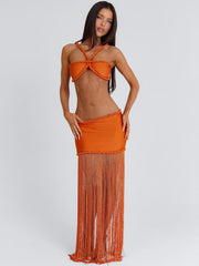 Angeline Maxi Skirt Orange