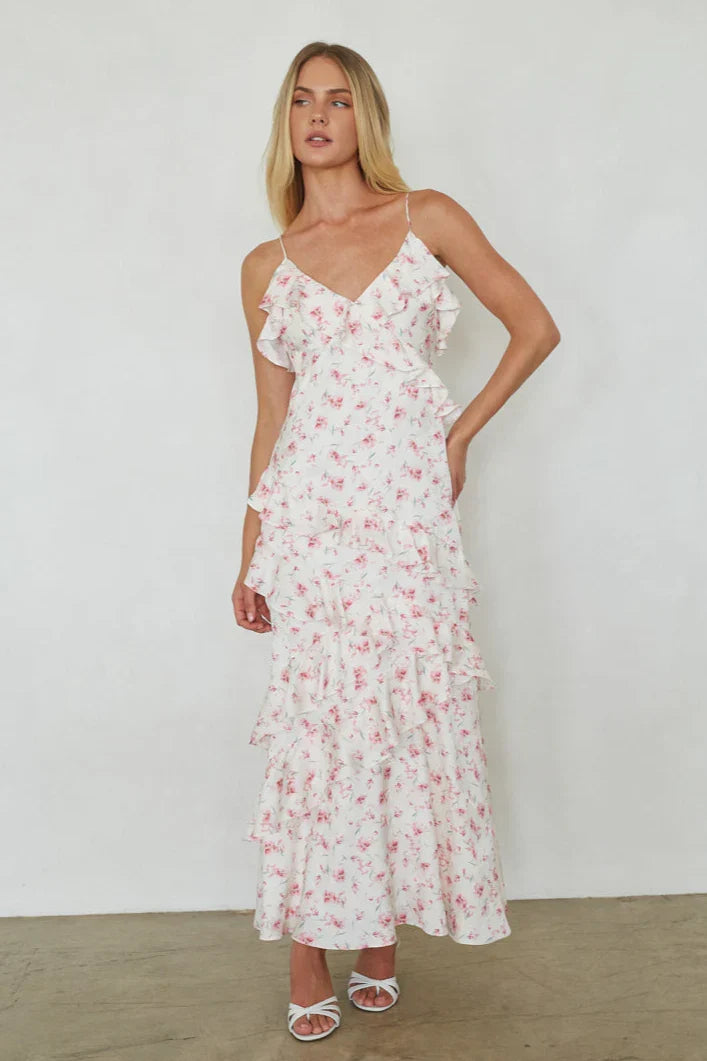Poppy Floral Ruffle Maxi Dress