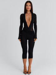 GIOVANA CAPRI JUMPSUIT BLACK