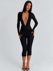 Giovana Capri Jumpsuit Black