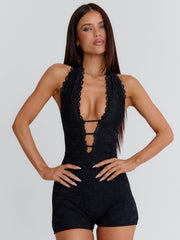 India Playsuit Black
