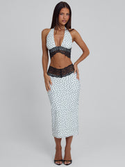 Jazara Midi Skirt Black Polka Dot