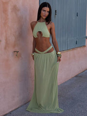 KAYLEY MAXI SKIRT SAGE