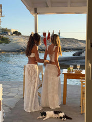 Lauro Maxi Skirt White