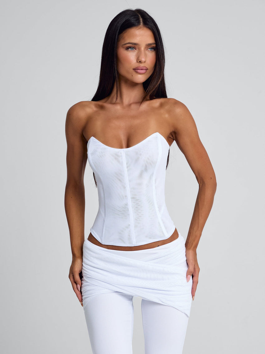 LEXARI CORSET TOP WHITE