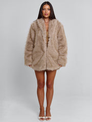 Nahla Long Jacket Tan