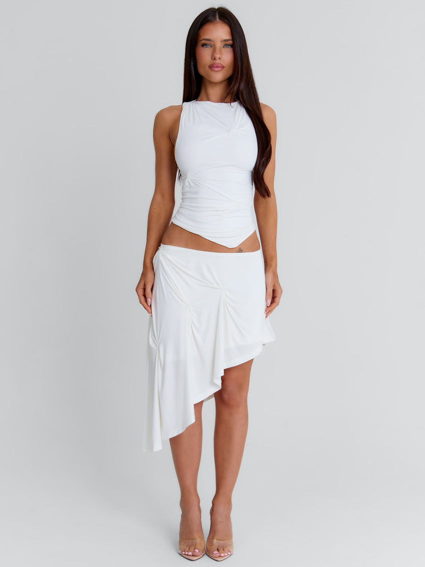 NOEMAI MIDI SKIRT WHITE