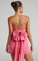 Shaima Mini Skirt - Split Low Rise Micro Skirt in Pink