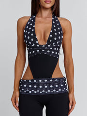 Virelle Jumpsuit Black Polka Dot