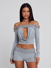 Zayana Shorts Grey Marle