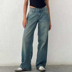 Low-Waist Denim Pants
